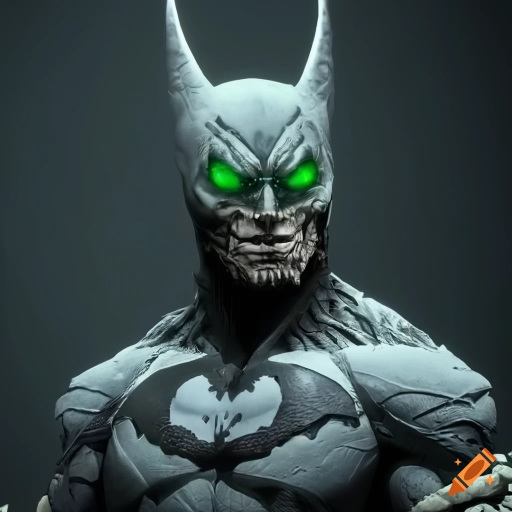 Dynamic shot of spawn batman action figure with cinematic lighting on