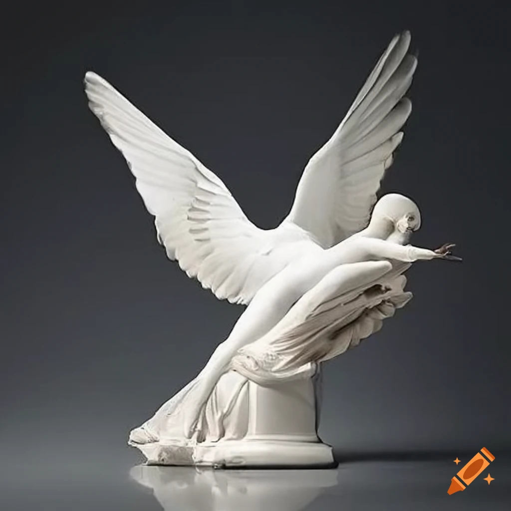 Antonio Canova's sculpture of a white dove on Craiyon