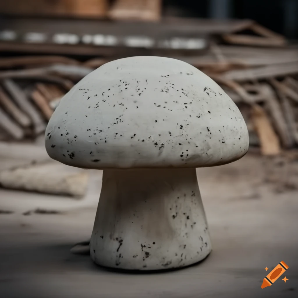 concrete mushroom at construction site