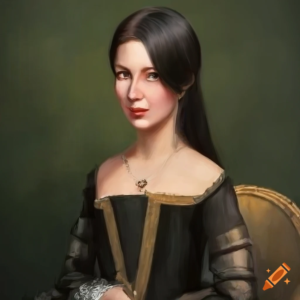 portrait of a woman with an archaic smile