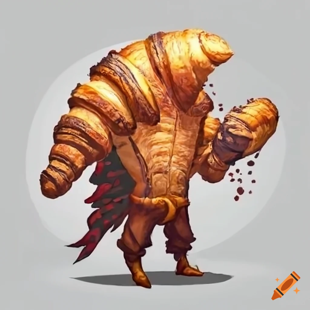 croissant man with flaky skin