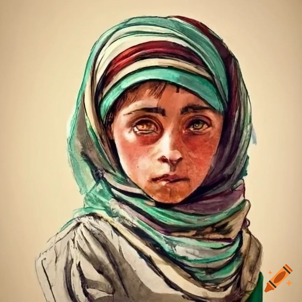 portrait of Palestinian children