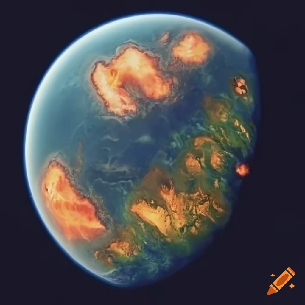 detailed matte painting of an iconic alien planet