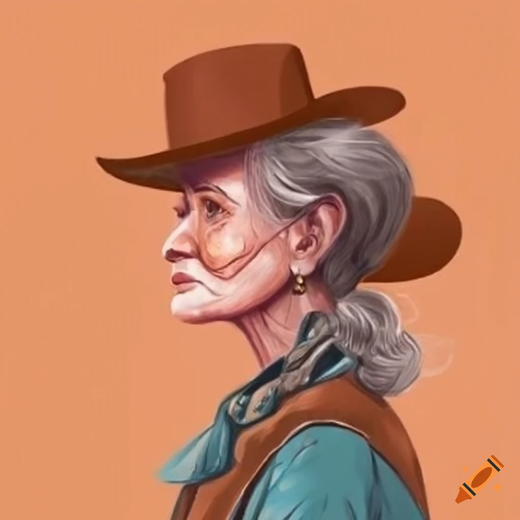 portrait-of-an-elderly-woman-with-a-big-hat-on-craiyon