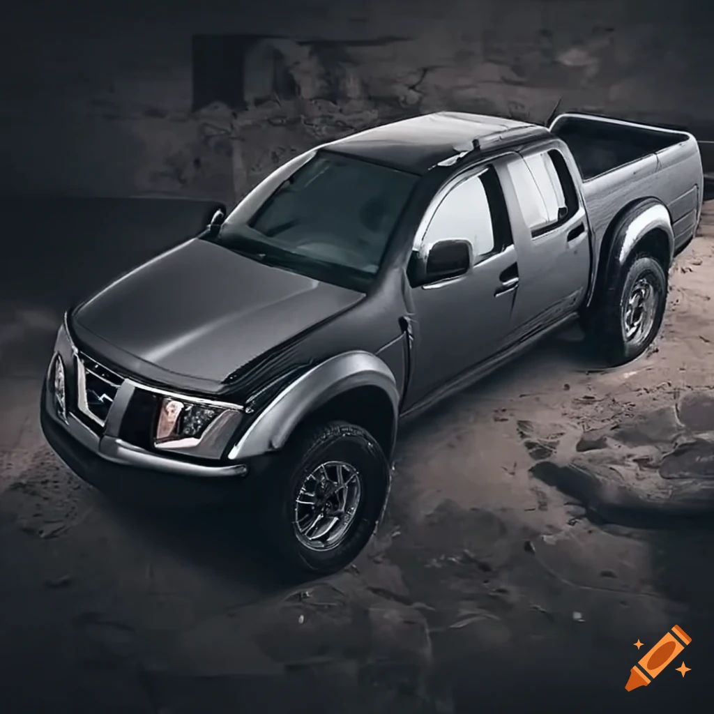 grey Nissan Frontier next to guitars