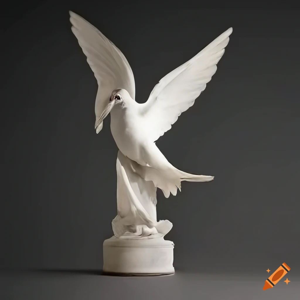 Sculpture of a white dove by antonio canova on Craiyon