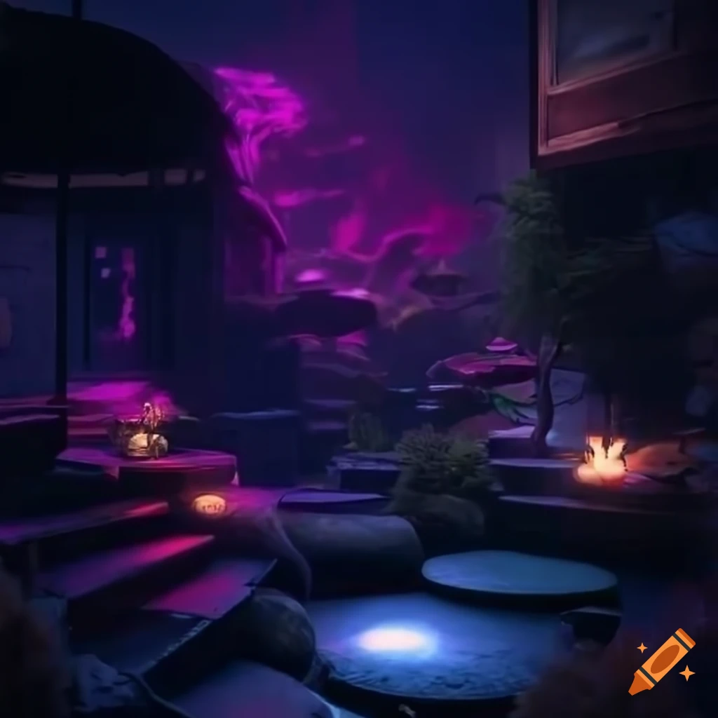 cyberpunk zen garden