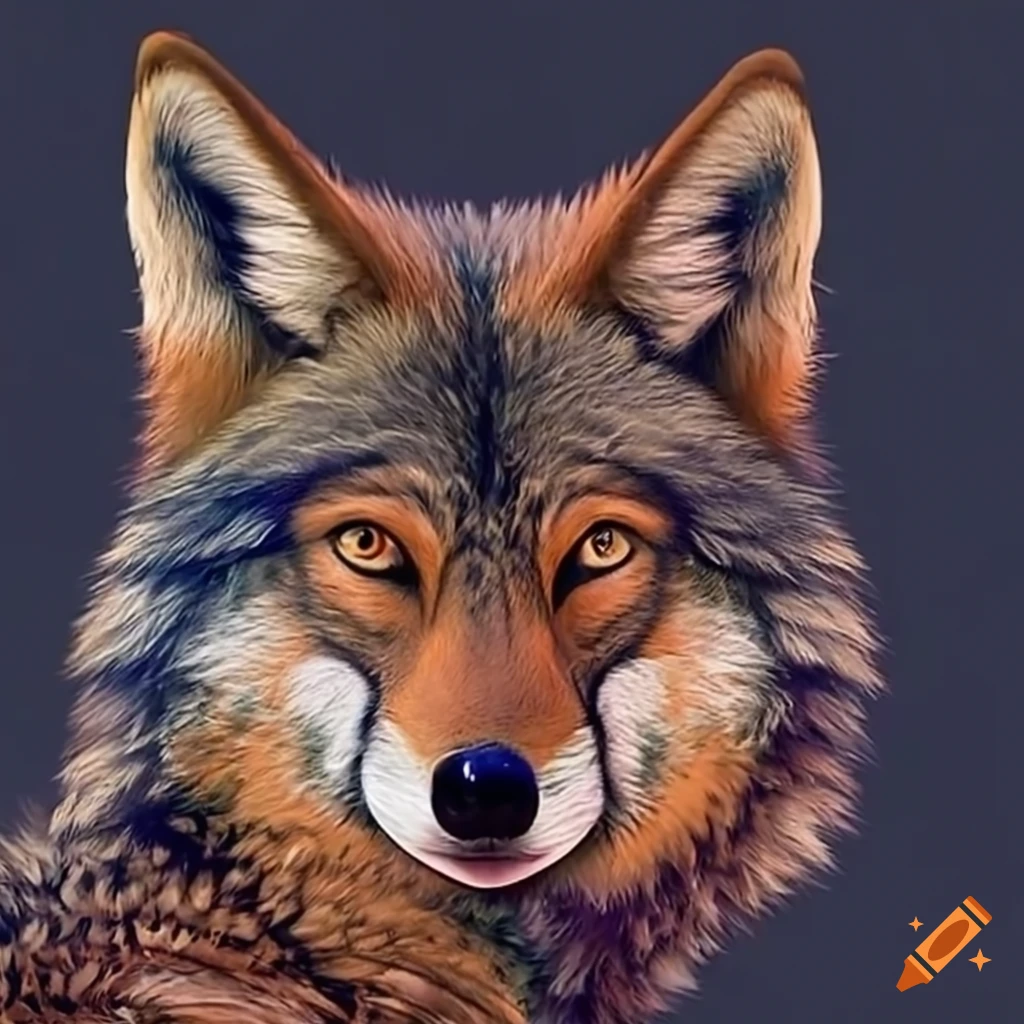 image of a fox-wolf hybrid in the wild