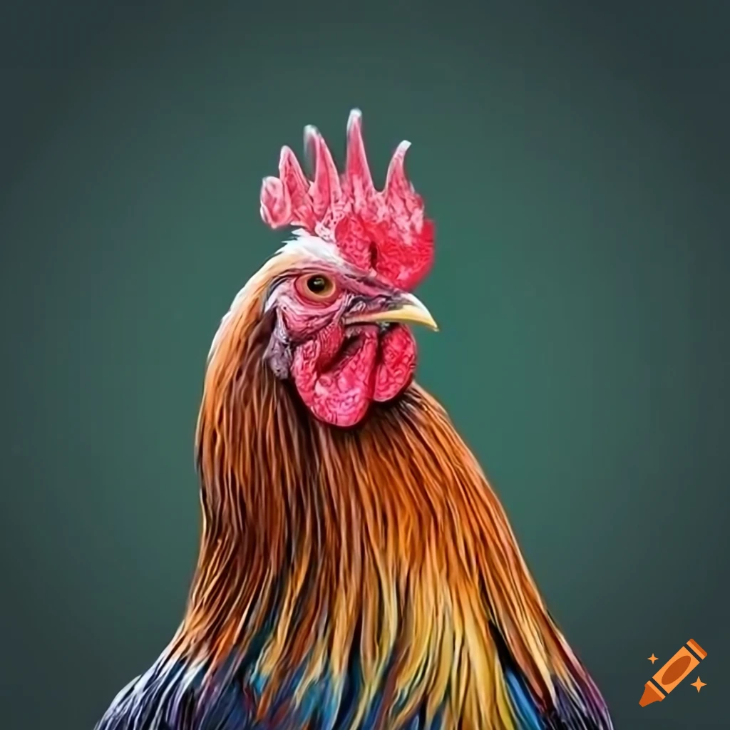 unique NFT art of a rooster