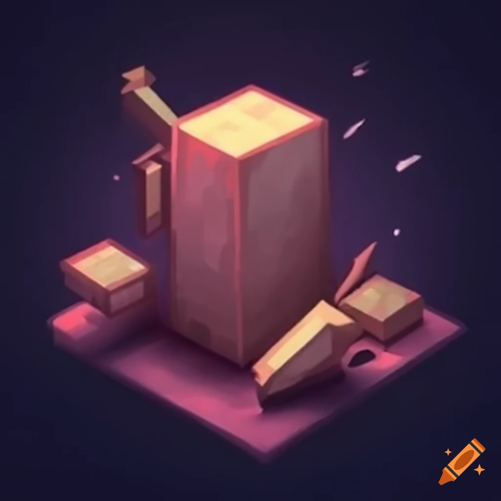 Crafting minecraft art on Craiyon