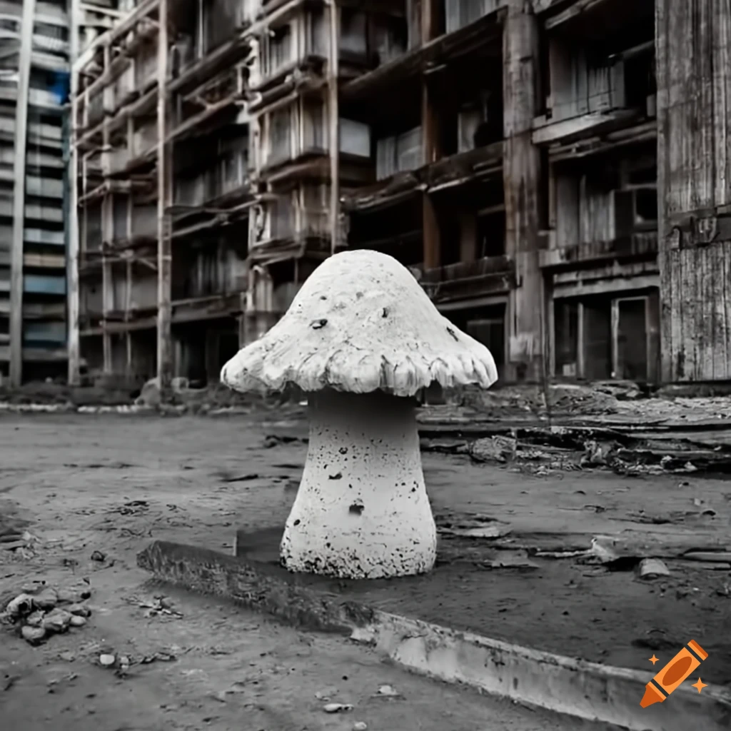 concrete mushroom at a construction site