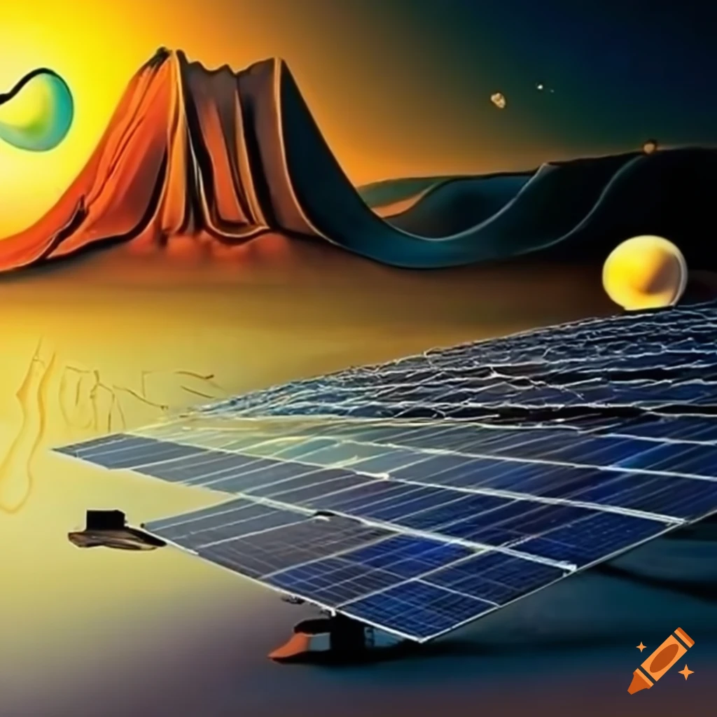 Salvador Dali style ground mounted photovoltaic system