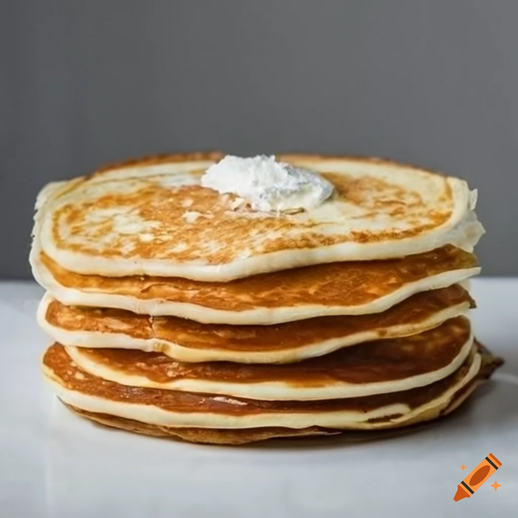 professional photo of delicious pancakes