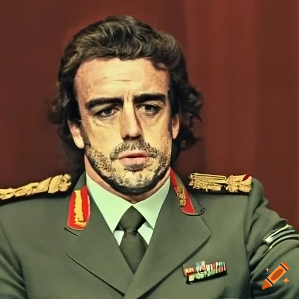Fernando Alonso addressing the public in 1970