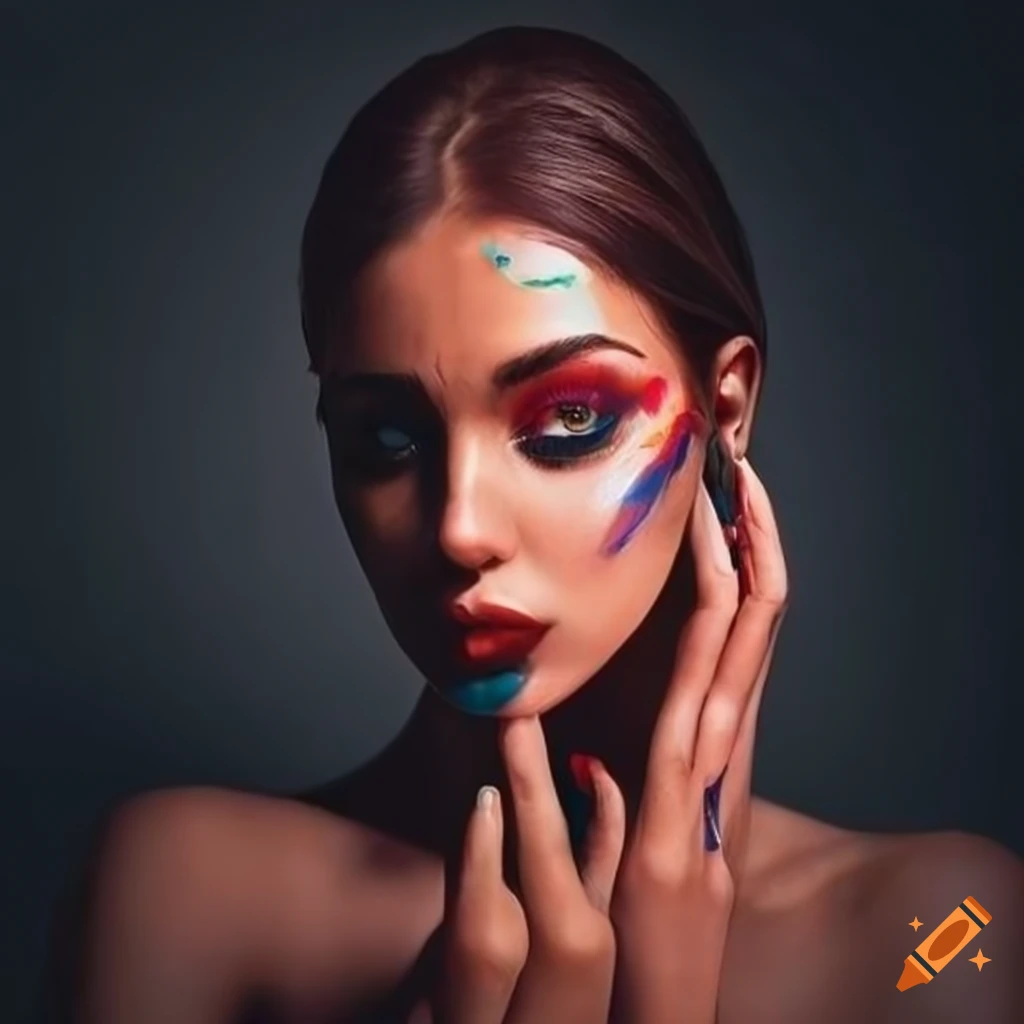 woman painting her nails
