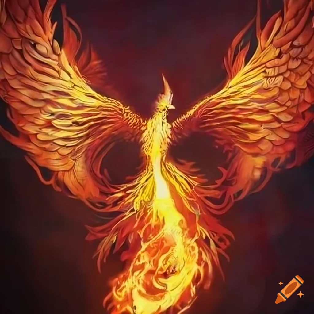 Image of a phoenix rising on Craiyon