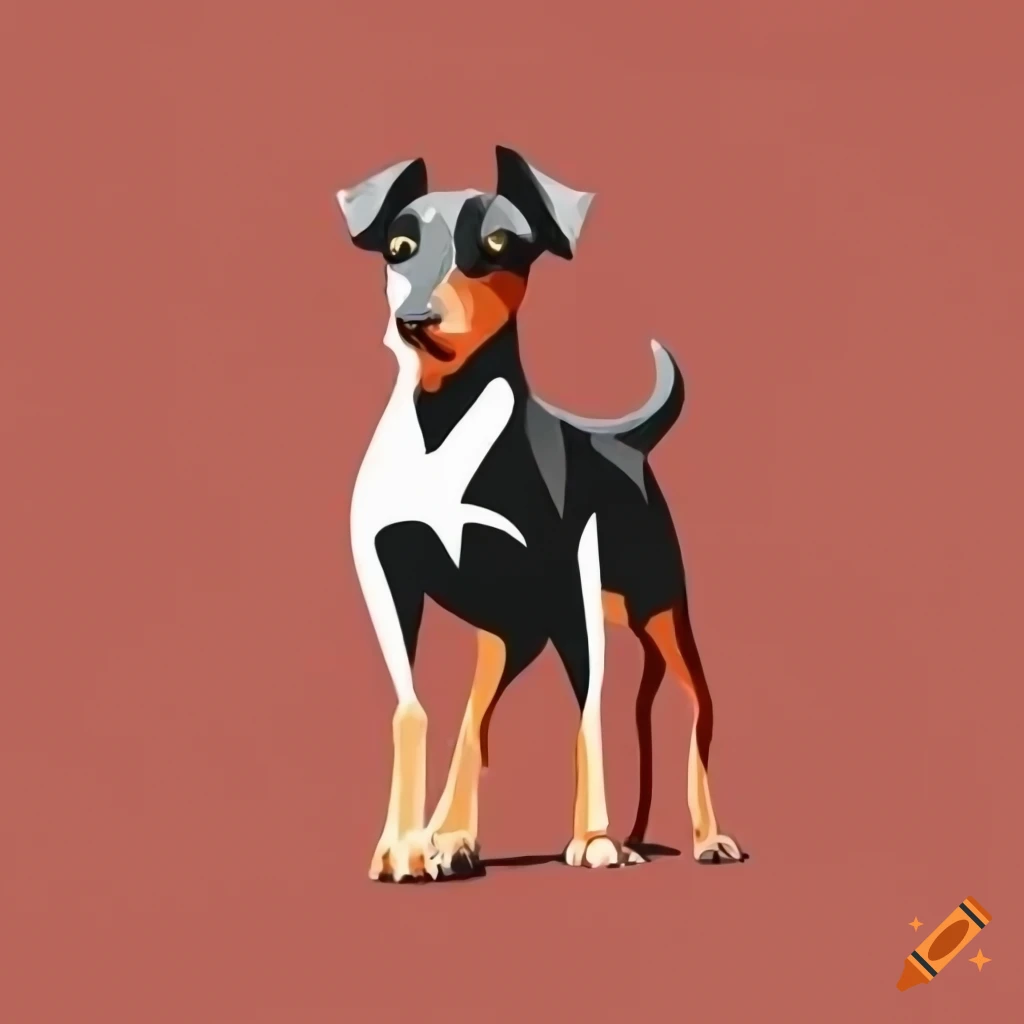 Logo of a pinscher dog on Craiyon