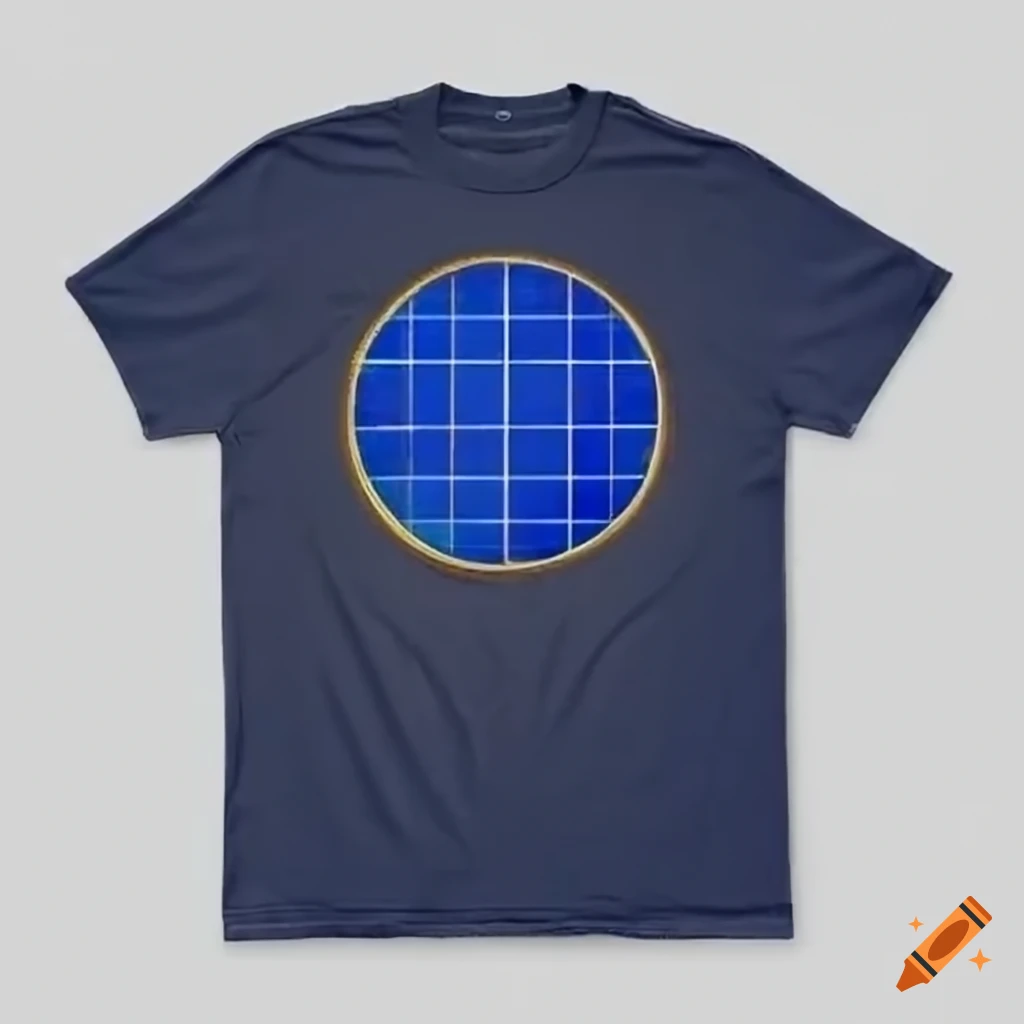 t-shirt design with solar panel theme