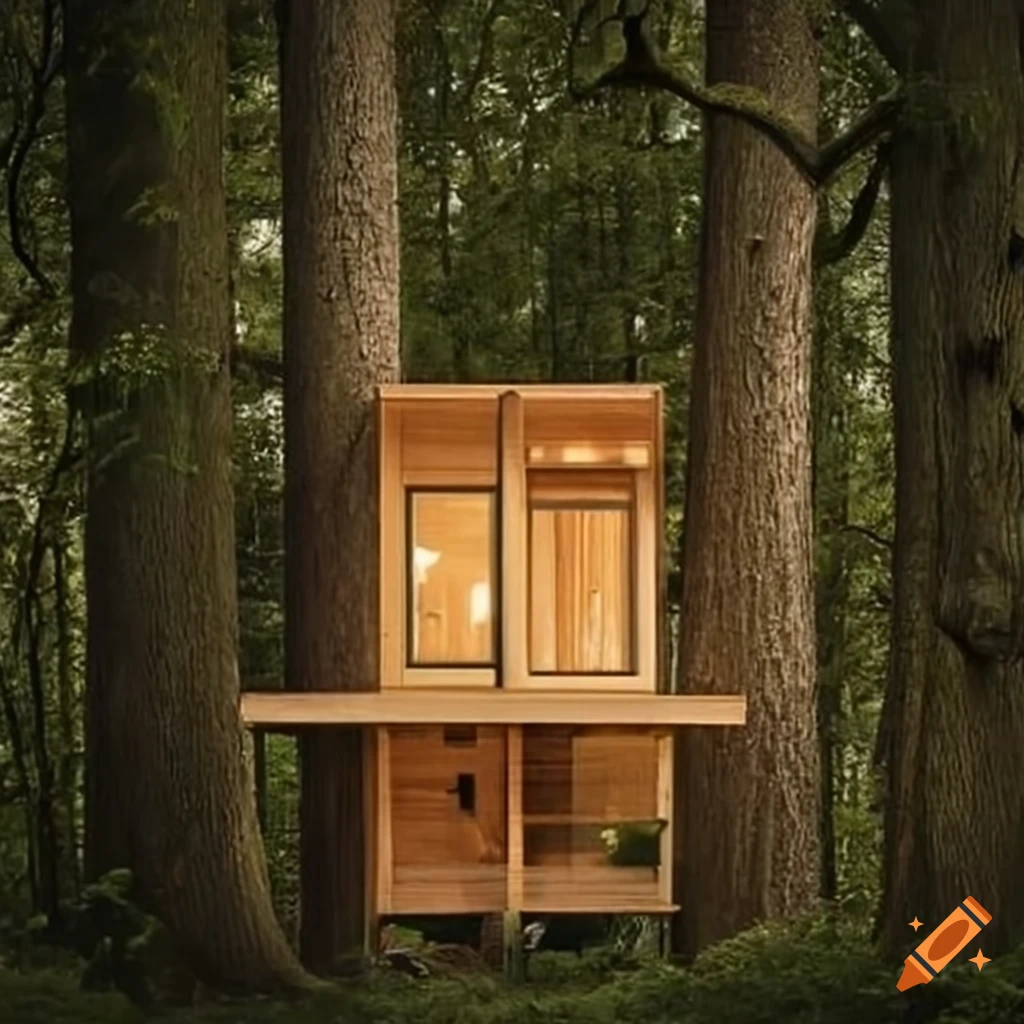 sustainable wooden treehouse