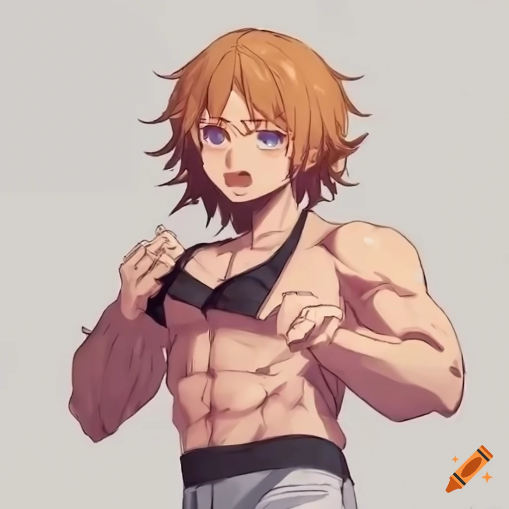 Anime Boys Katsuki Bakugou Blond Hair Muscles Anime Abs Muscular