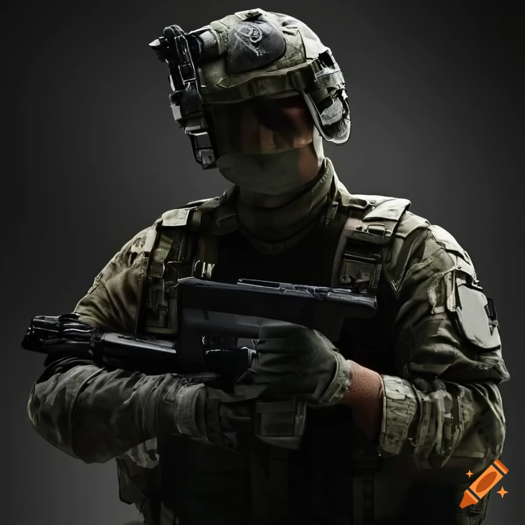 Image of a tactical operator on Craiyon