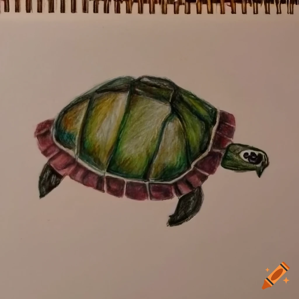 Sea turtle drawing | Dieren tekenen, Zeeschildpad, Dieren