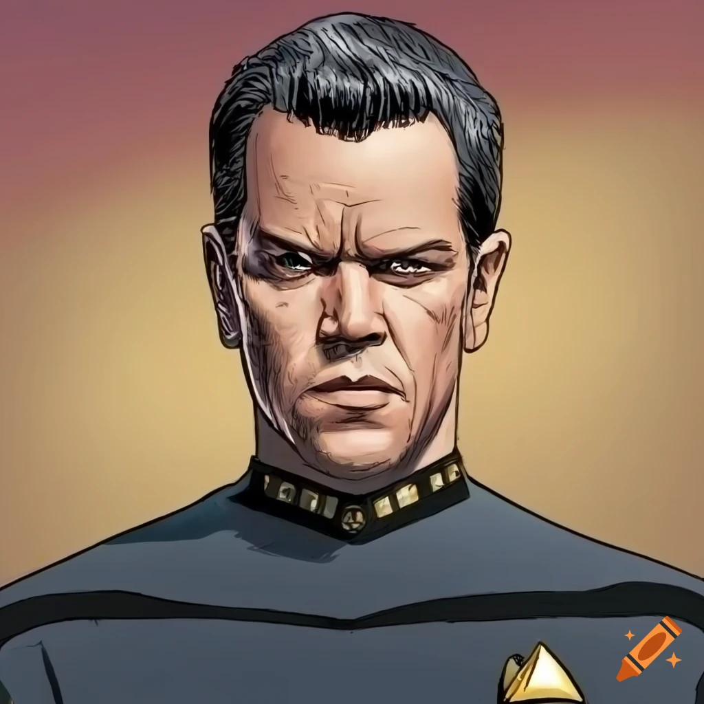 Pulp Comic Style Art Of Jason Bourne As The Captain Of The Starship Enterprise On Craiyon