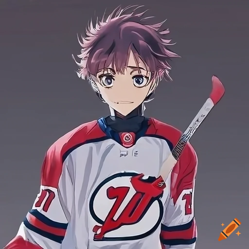 Anime Character with Hockey Stick