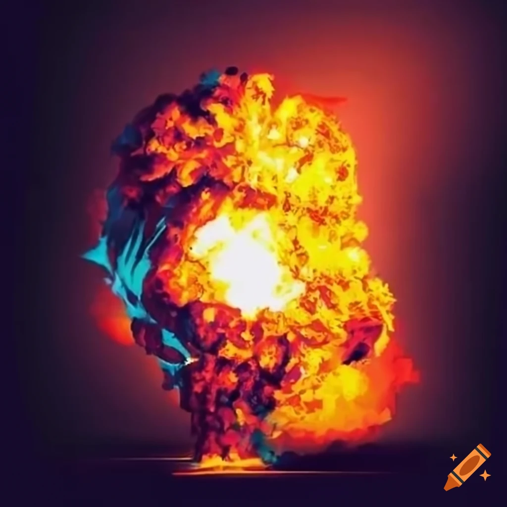 graffiti style artwork of a huge explosion