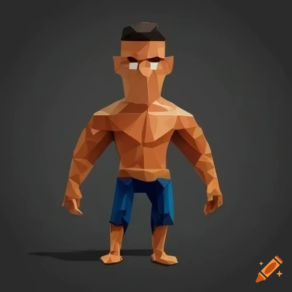 low poly character representing a Costa Rican hero