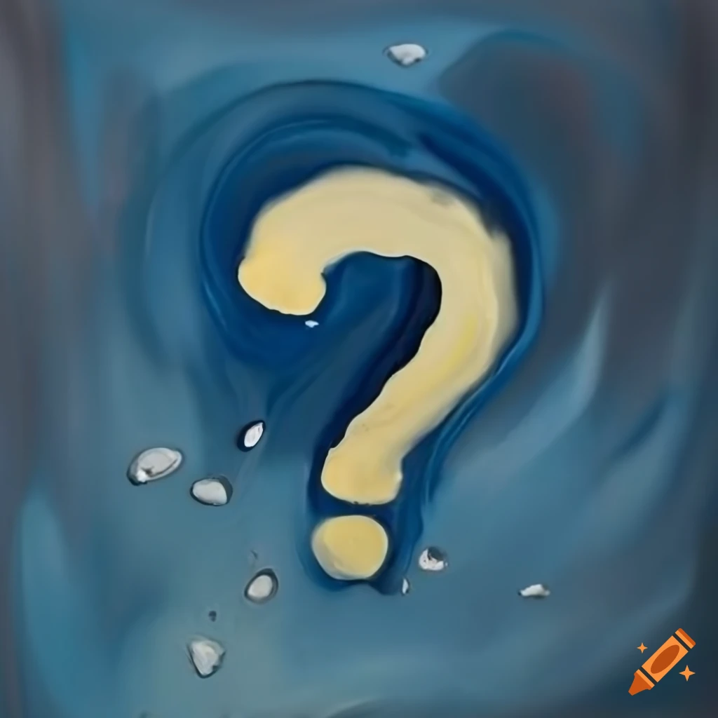 Blue background with a floating question mark