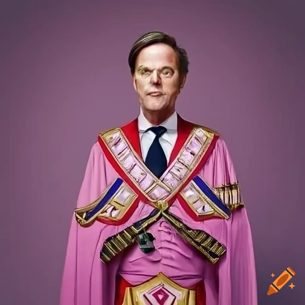 The king of the netherlands in a festive atmosphere on Craiyon