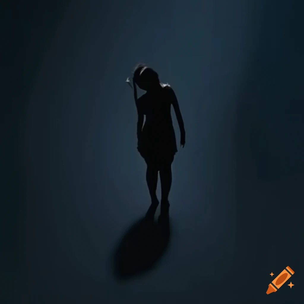 manipulated image of a person controlled by a shadow