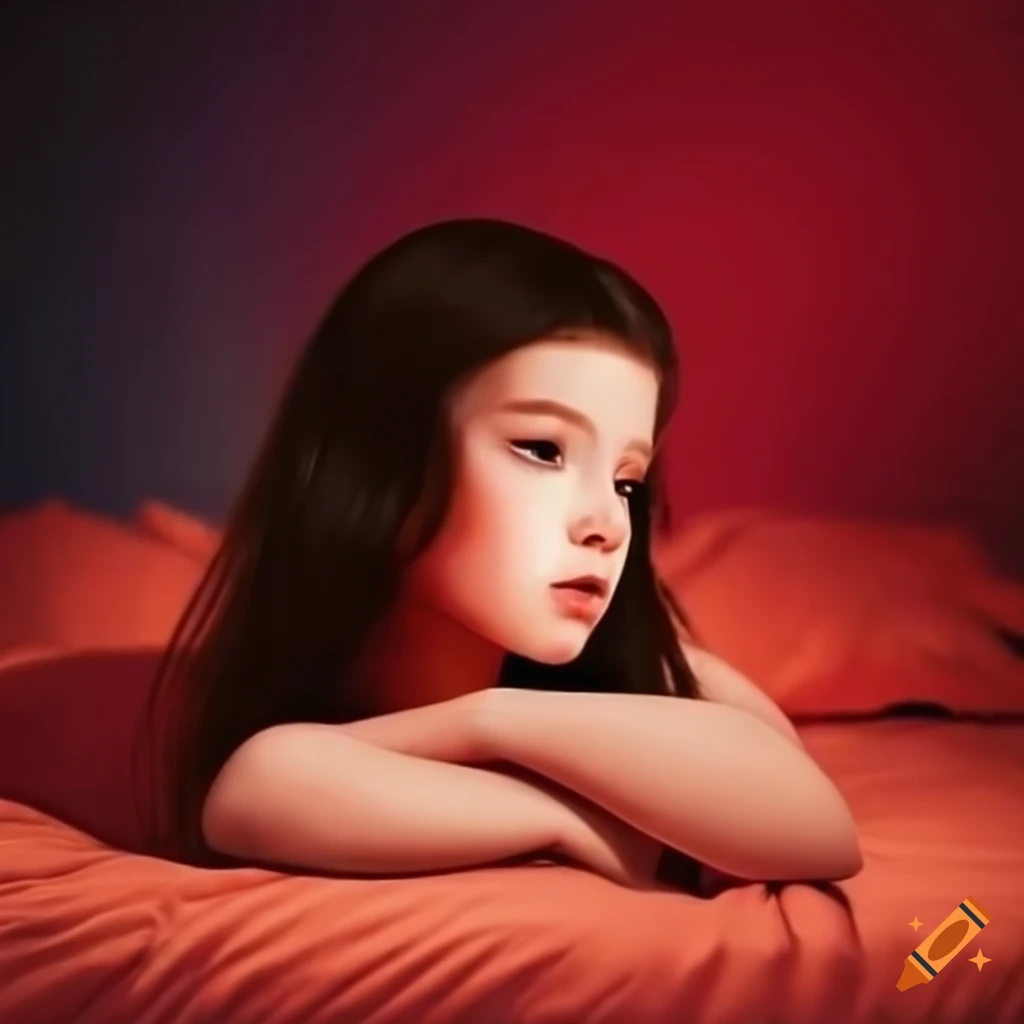 illustration of a girl hiding in bed
