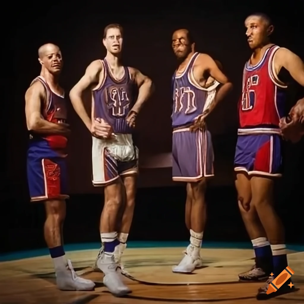 Vintage basketball players on Craiyon