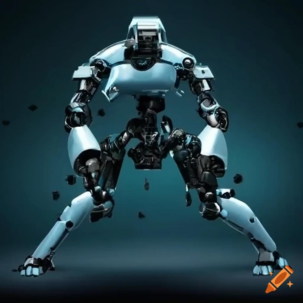 futuristic robot hybrid battle