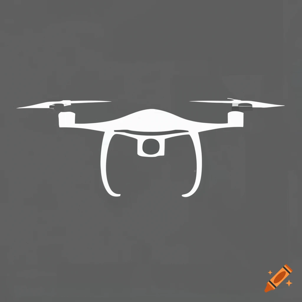 minimalist drone logo design silhouette
