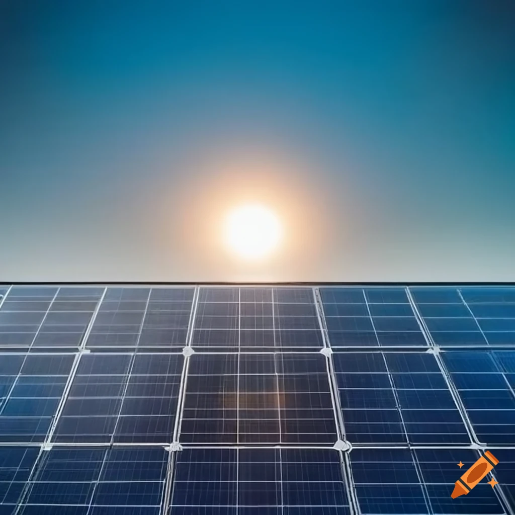 Rooftop solar panel harnessing sunlight on Craiyon
