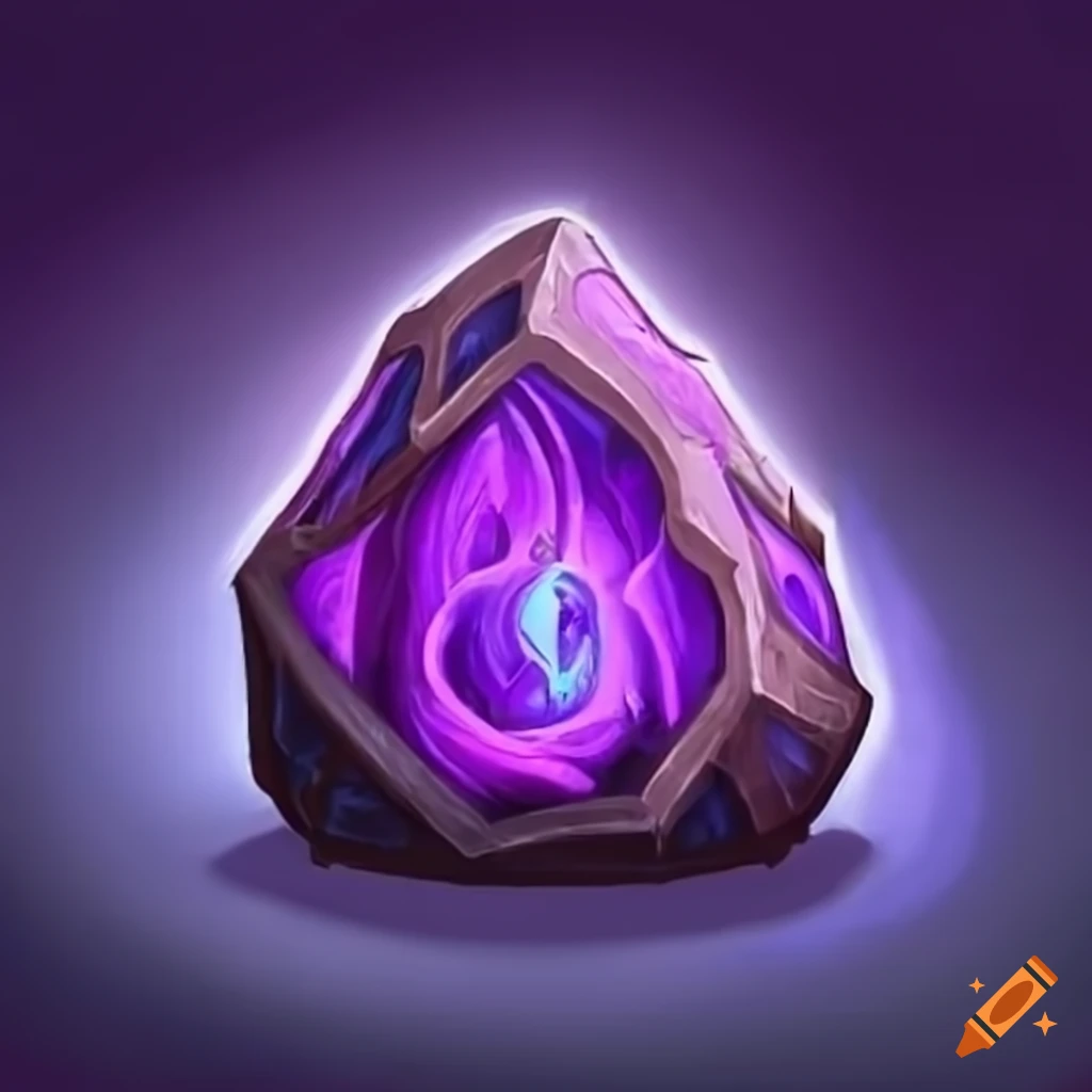 Purple magic stone inspired by hearthstone