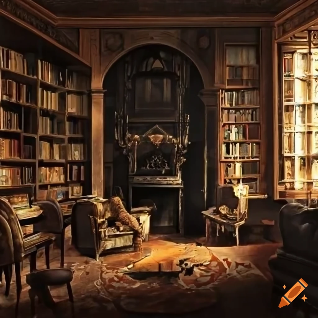 Living room with black leather couch and grey carpet on Craiyon