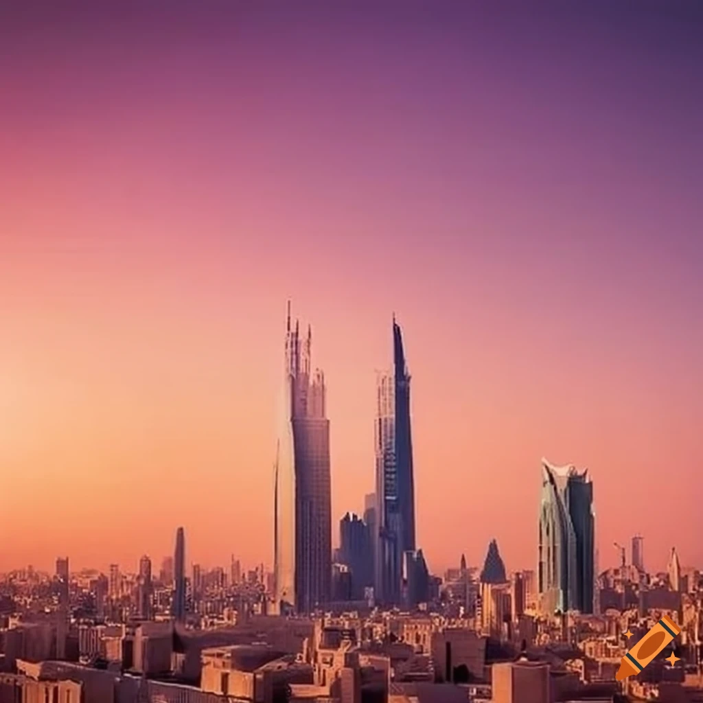 Future cityscape of riyadh on Craiyon