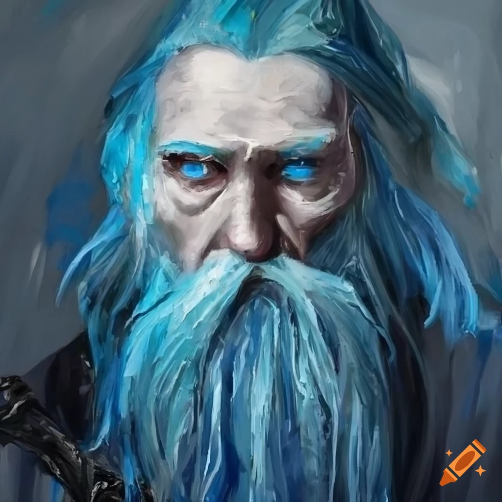 Realistic painting of a wizard facing a dragon on Craiyon