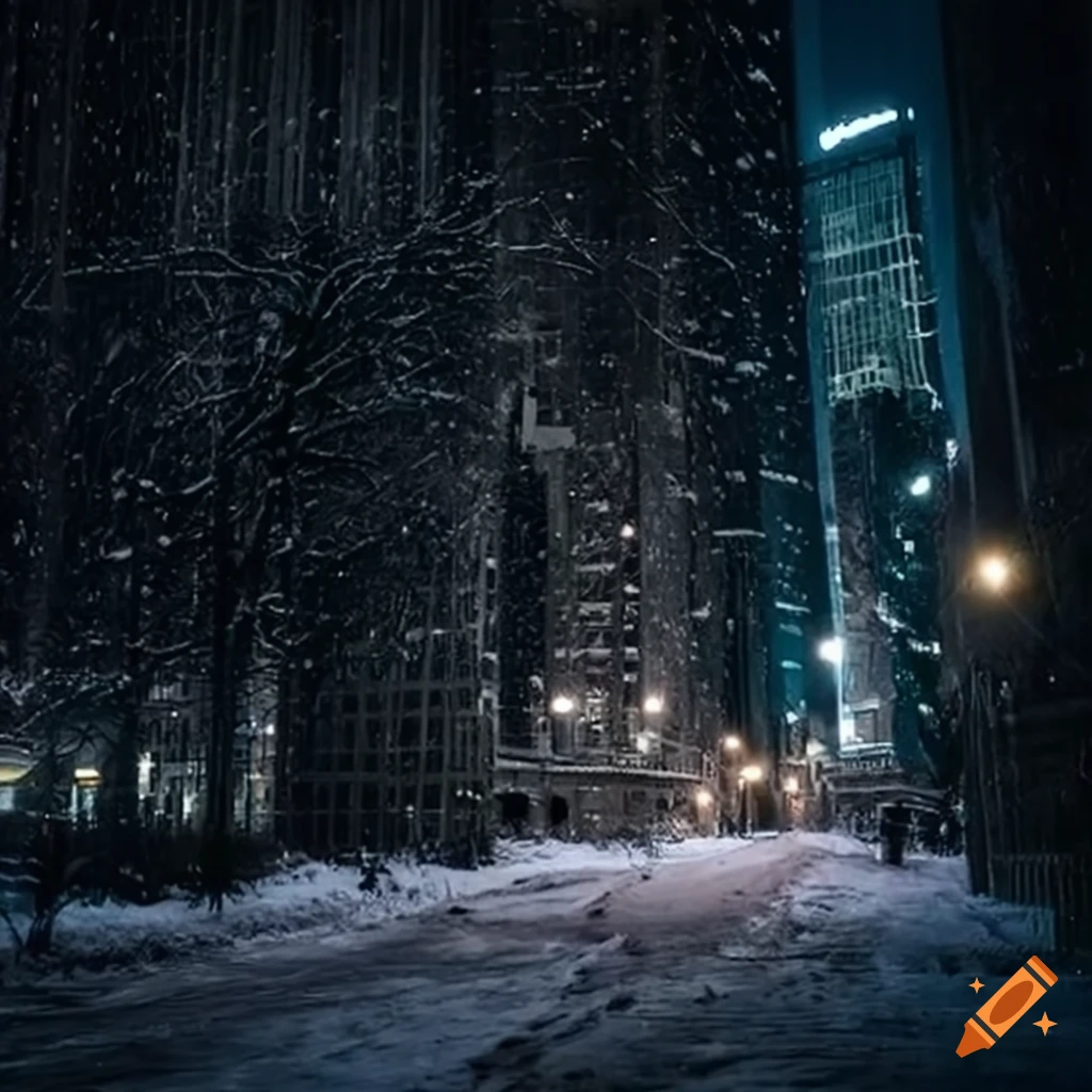 winter night in Chicago during an apocalypse