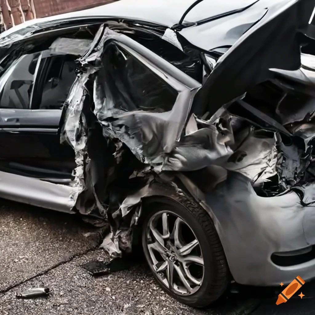 image of a car collision