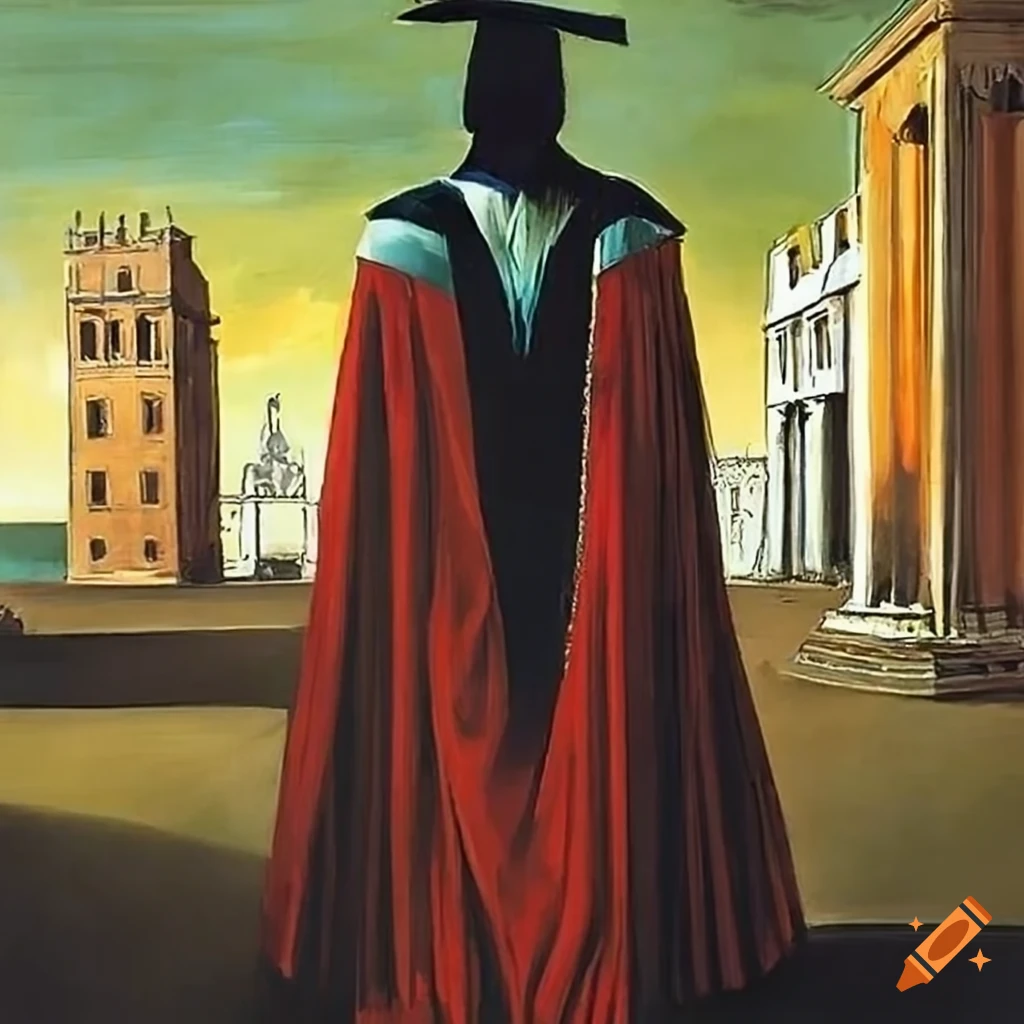 de chirico painting of oxford university graduation on Craiyon