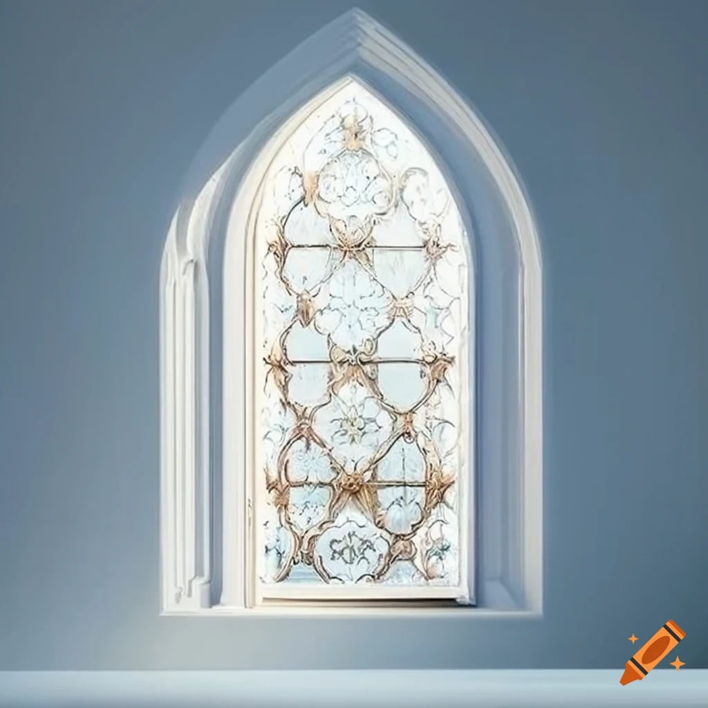 white Islamic window design