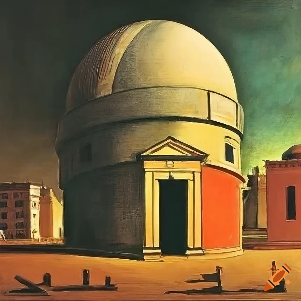 Giorgio de Chirico's artwork of Oxford Observatory