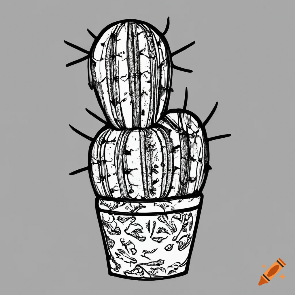 Premium Vector | One continuous line drawing of tropical thorny cactus plant  printable decorative cacti home decor