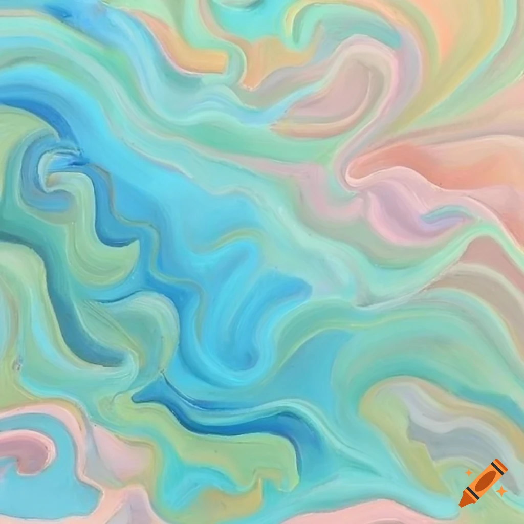 abstract painting in pastel colors