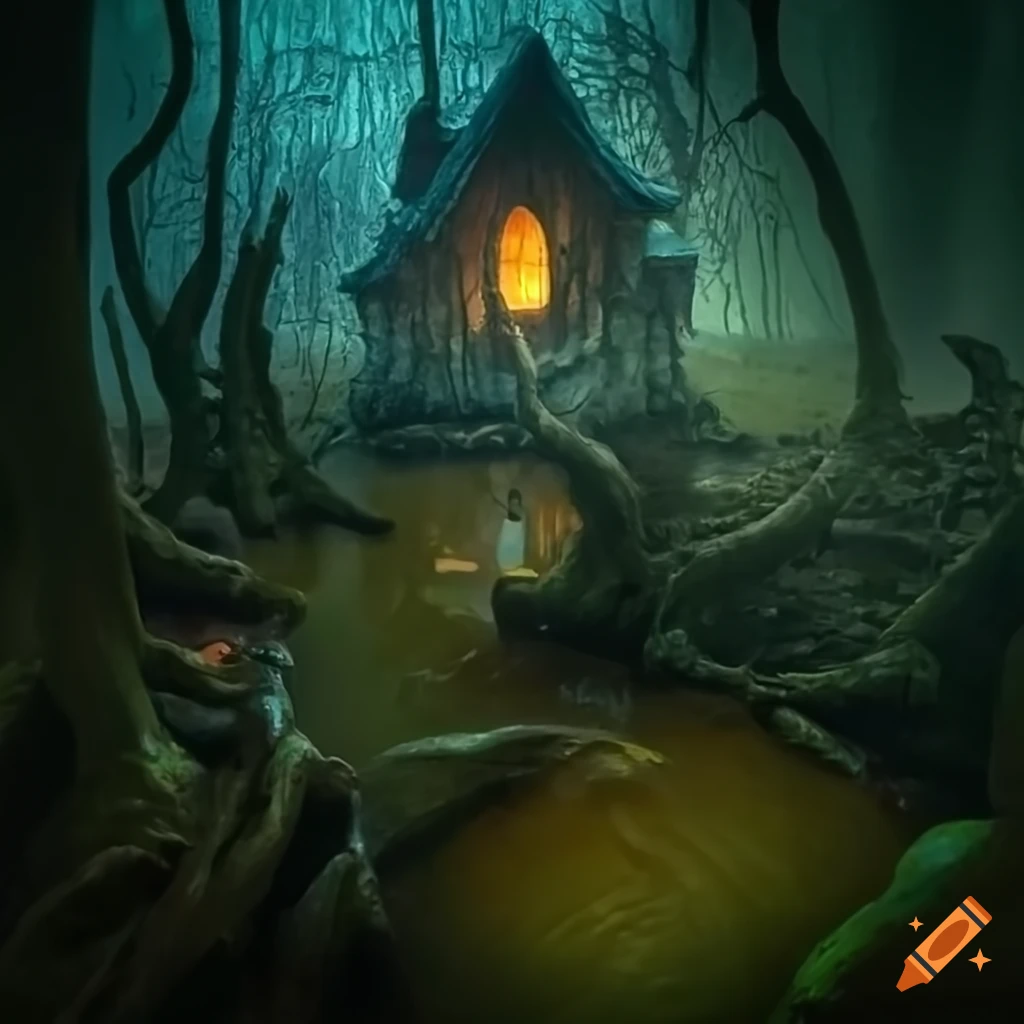 Creepy Gnome Town In The Swamp On Craiyon